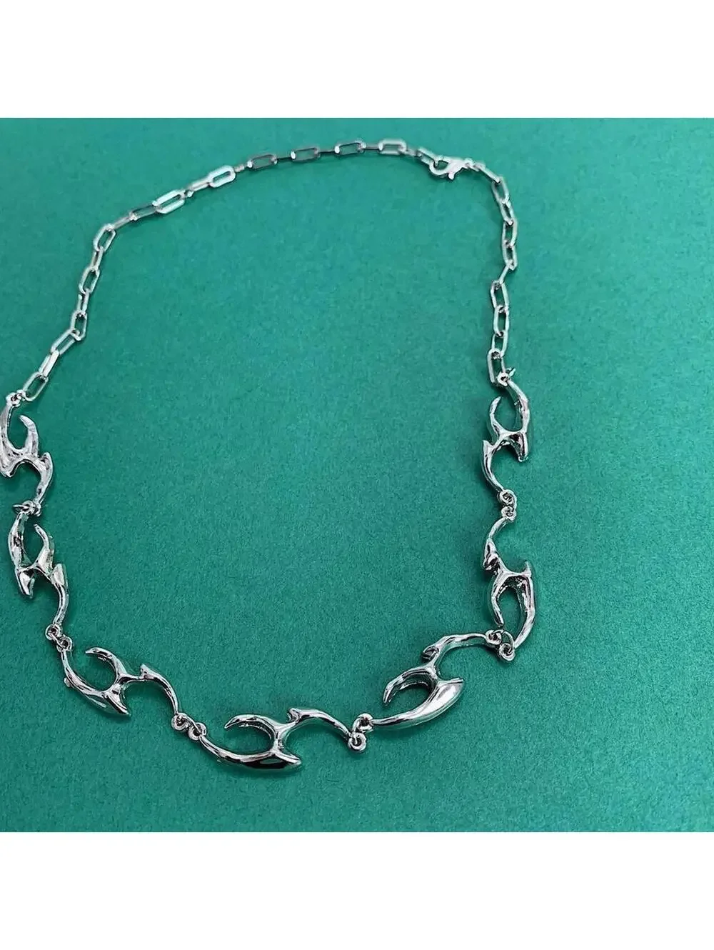 Vintage y2k opium punk skater style pendant necklace chain. 20 inches length
